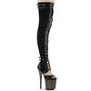 Pleaser - FLAMINGO3027 Plateau Overknee Laarzen - Zwart Product image